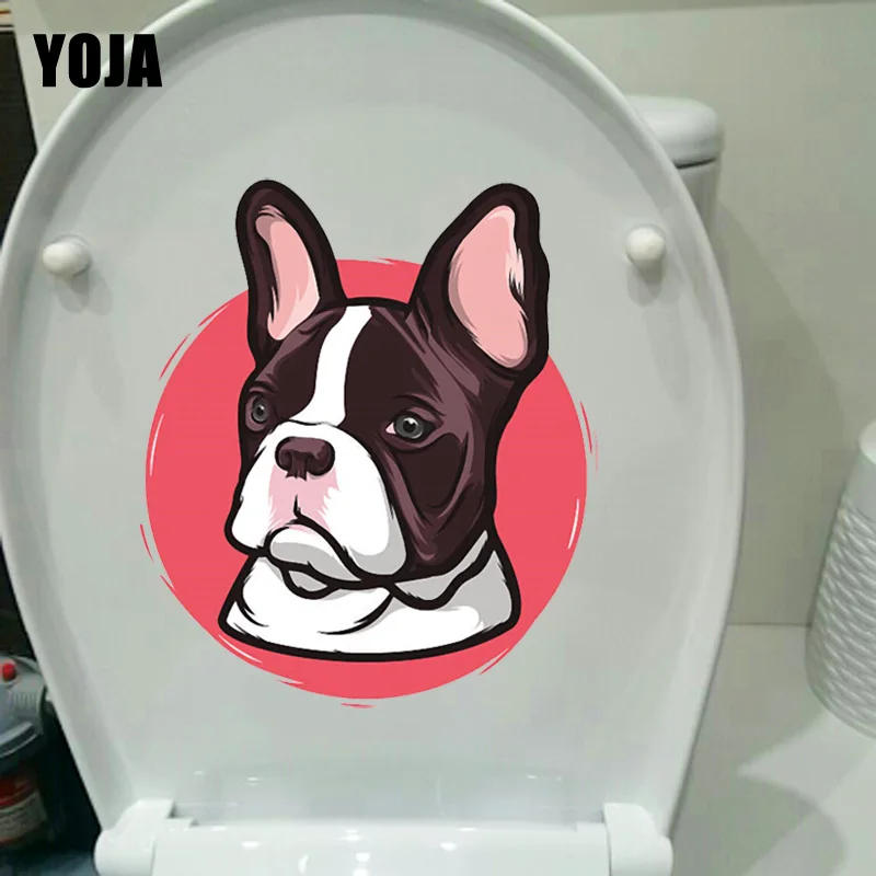 YOJA 17 8*20 5 см ручная роспись мультяшный питомец Французский бульдог Туалет