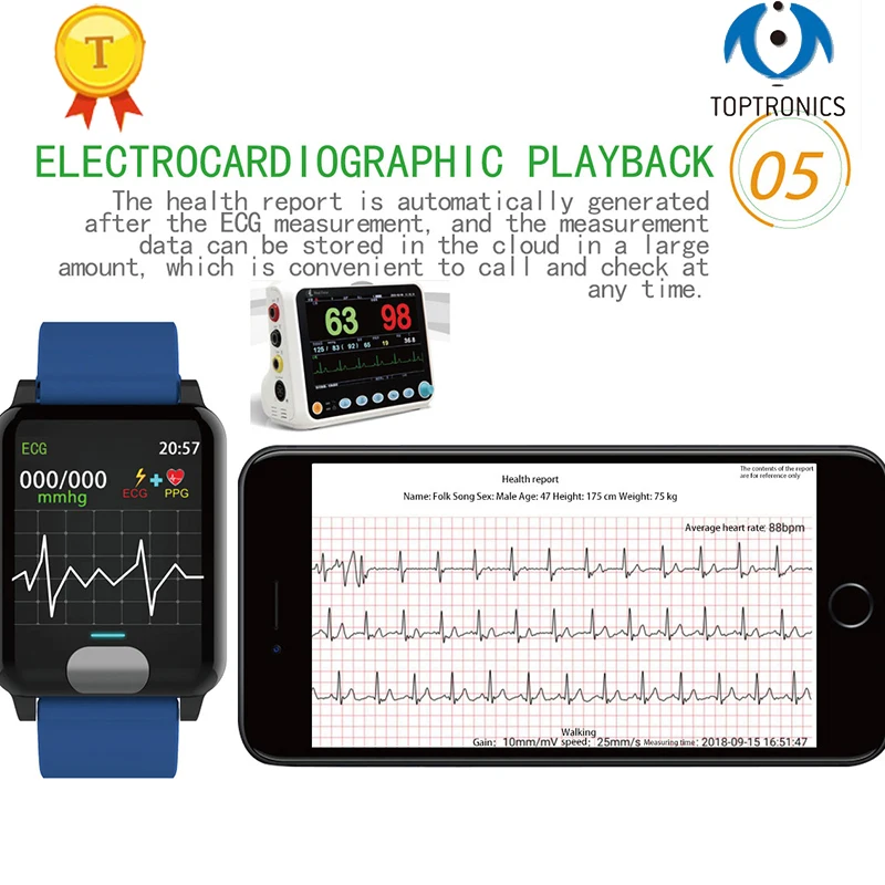 Новые умные часы ECG PPG для мужчин и женщин браслет монитор сердечного ритма фитнес