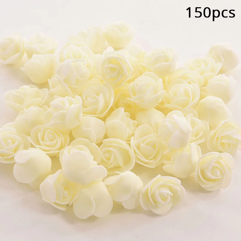 1Pcs Polystyrene Styrofoam White Foam Bear Mold Artificial Flower Head Rose Teddy Valentine's Day Gifts Party Wedding Decoration - Цвет: Beige