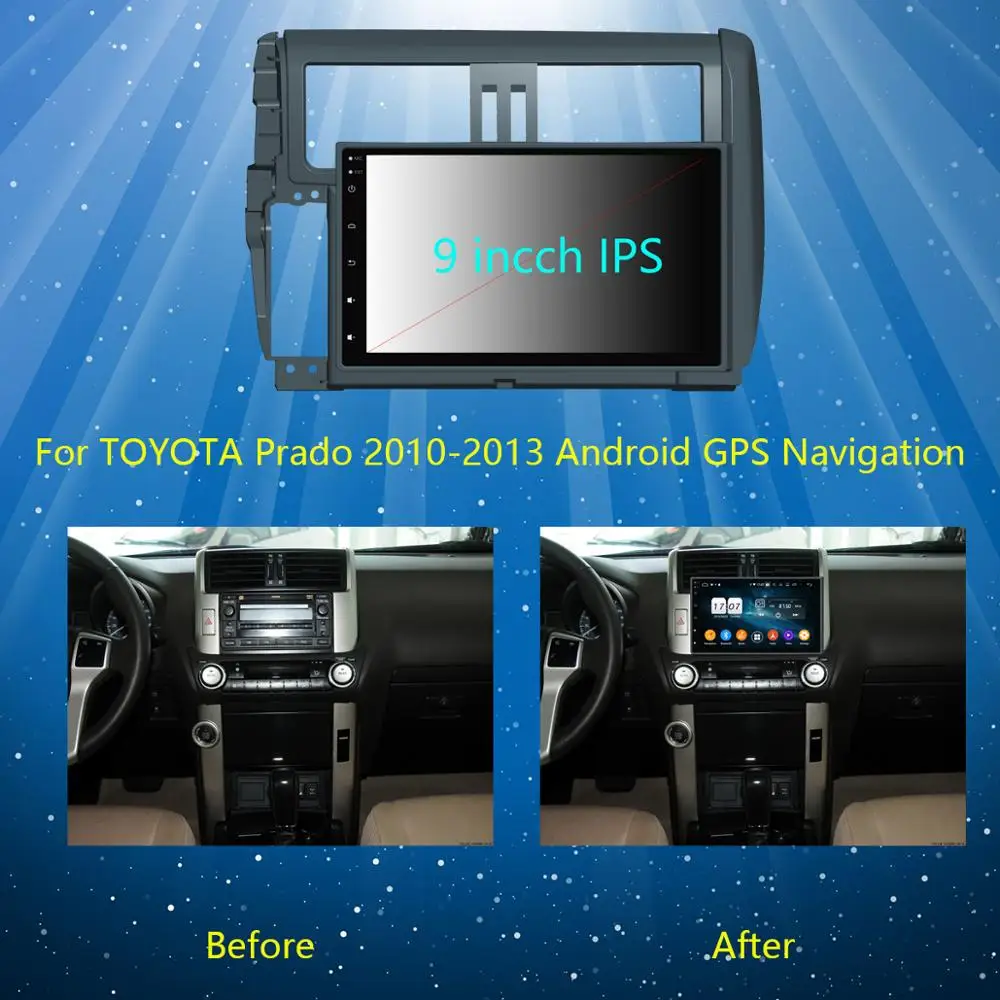 " ips Android 9,0 8 ядерный 4G+ 64G Автомобильный мультимедийный плеер для Toyota Prado 150 Land Cruiser J150 2009-2013 gps Радио CarPlay Parrot