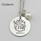 Радость в Господе всегда вдохновляющие ручные штампованные индивидуальные ожерелья подарки ювелирные изделия, 10 шт.лот, # LN680
