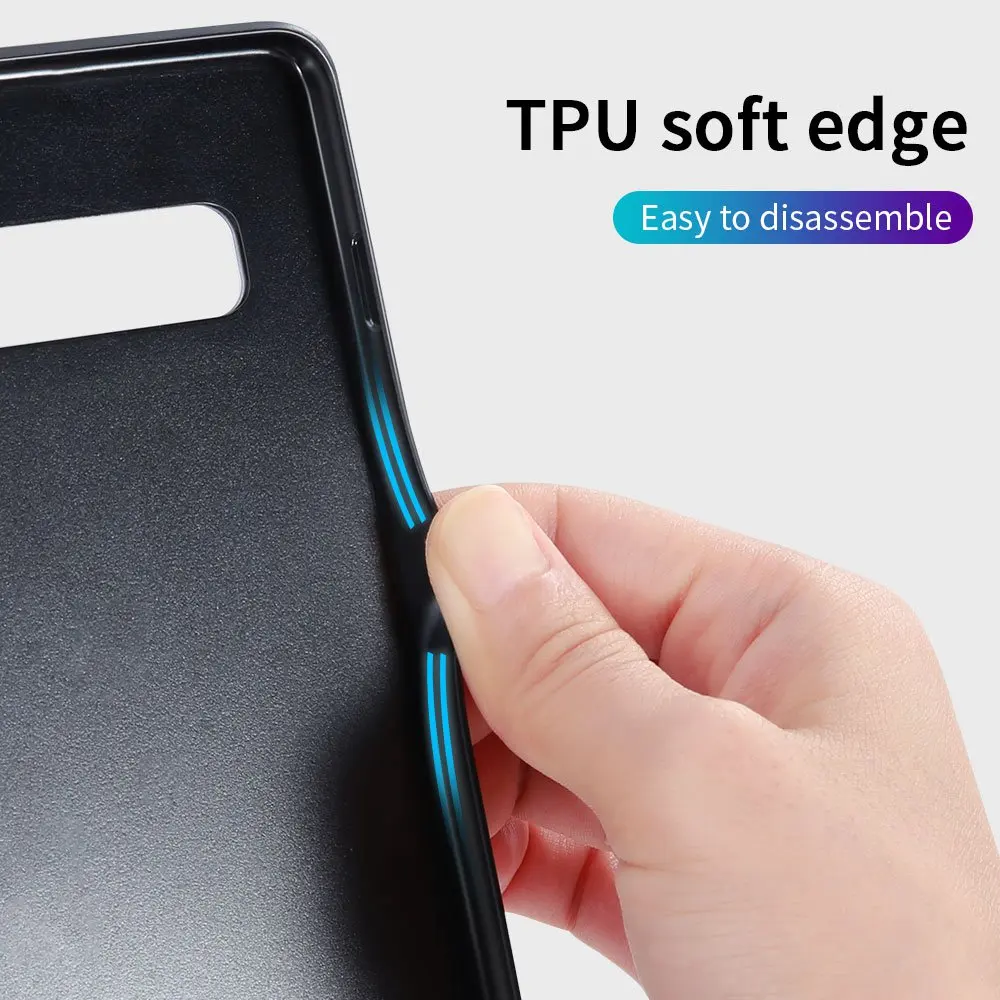 FLOVEME Tempered Glass Case For Samsung Galaxy Note 10 Pro S10 5G S9 S8 Plus 9 8 A40 A50 Luxury Silicone Bumper |