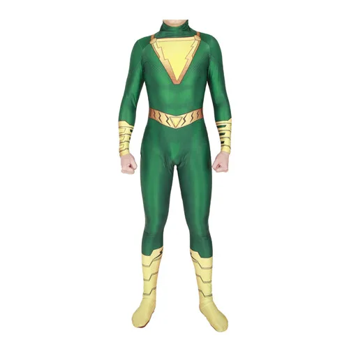 Jumpsuits Марвел Капитан шазам Косплей Костюм Billy Batson Комбинезоны Костюмы Костюм Marvel взрослые мужчины дети мальчик супергерой Комбинезоны Косплей - Цвет: Jumpsuits