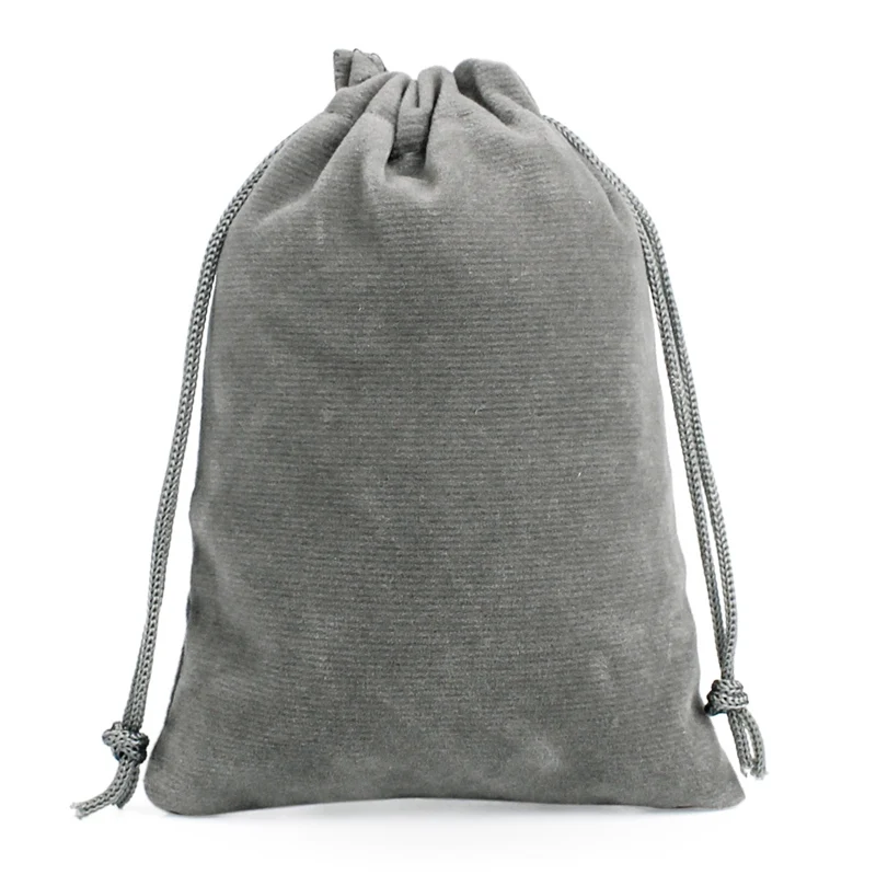gray 50 шт./лот бархатный мешок с кулиской 5x7/7x9/9x12/10x15 см мешочки небольшой размер ювелирных изделий подарок дисплей упаковка сумки может быть настроен - Цвет: gray