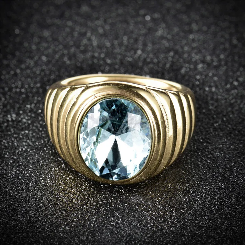 Кольцо GULICX из нержавеющей стали золотого цвета кольцо с большой текстурой для