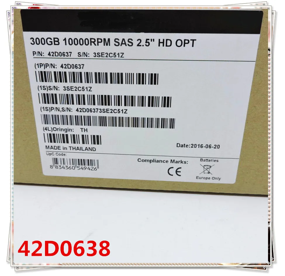 Новый оригинал в коробке 42D0638 42D0637 90Y8877 90Y8878 300GB 10K SAS 3650M 1 год гарантии|Зарядные