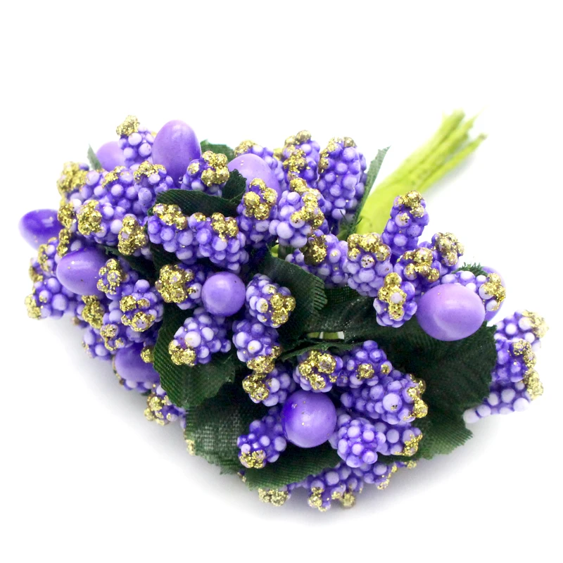 24 шт./лот (12 шт./бутон 2 пучка/Лот) искусственные бусины цветок украшение сделай сам