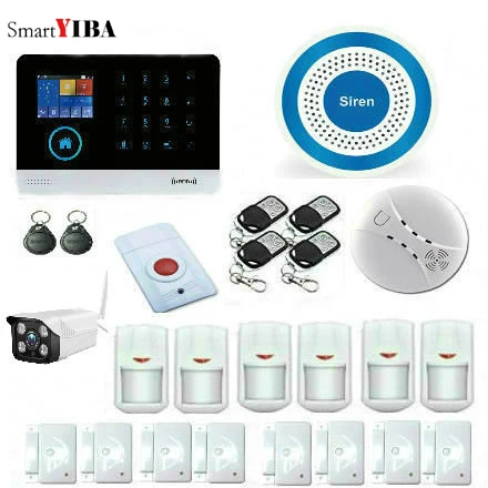 

SmartYIBA 3G WCDMA/CDMA WIFI APP Control Home Security Alarm System Smoke Fire Sensor Detector Outdoor Waterproof IP Camera