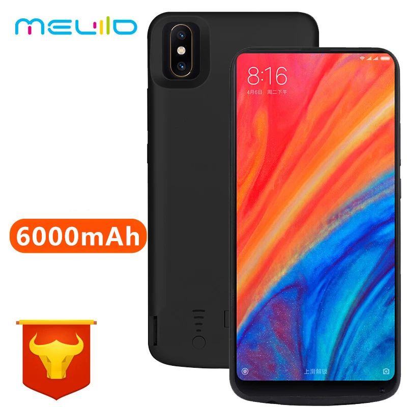 Чехол для аккумулятора 6000 мАч Xiaomi Mi Mix 2s power Bank Cover USB charger Capa Fundas|Чехлы с