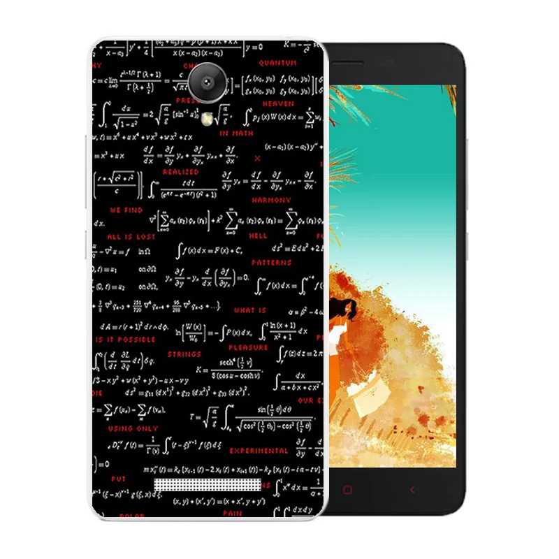 5 дюймов для Xiaomi Redmi Note 2 задняя крышка цветной узор прозрачный мягкий TPU чехлы