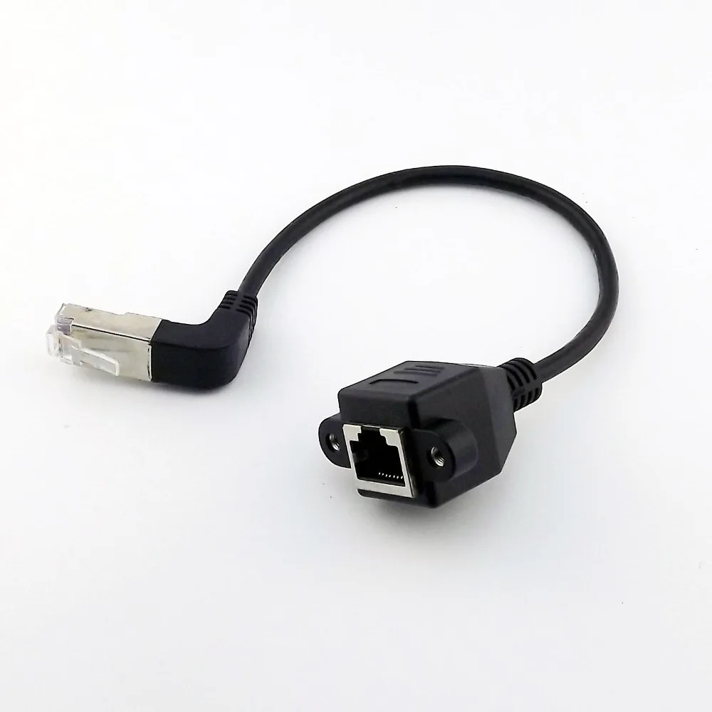 20x Ethernet LAN сетевой RJ45 мужской вниз угловой к женскому панельному креплению