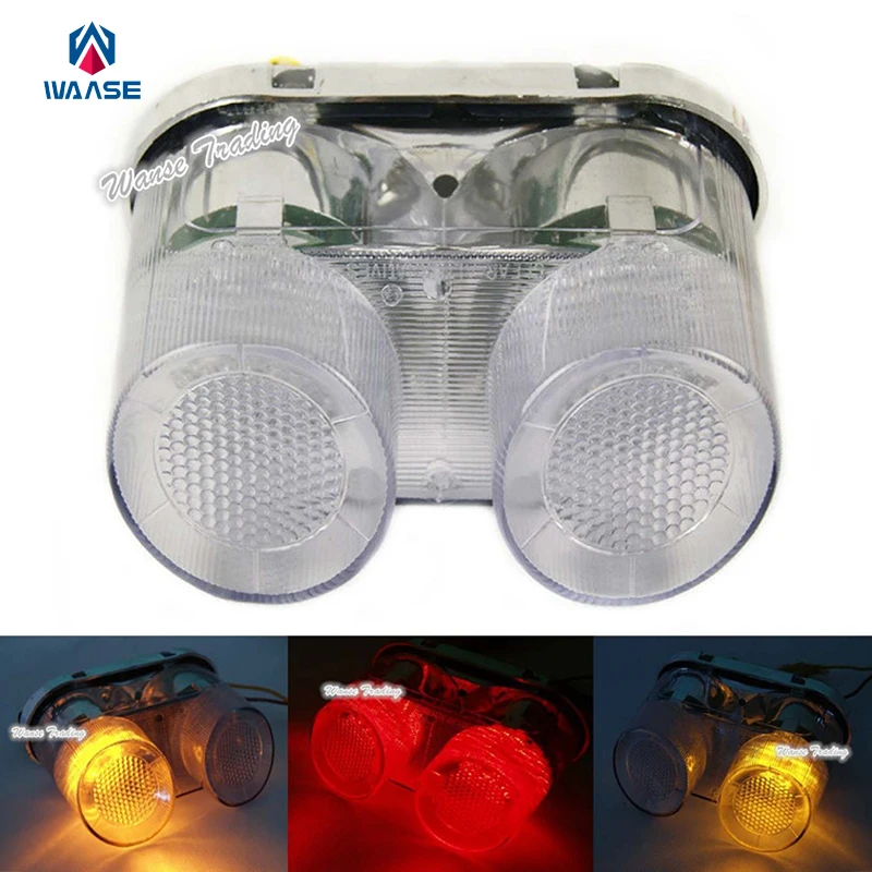 Waase E-маркированный задний фонарь, задний тормозной сигнал, поворотники, поворотный сигнал, встроенный светодиодный фонарь, дымовая линза для YAMAHA 2000-2001 YZF R1 RN04