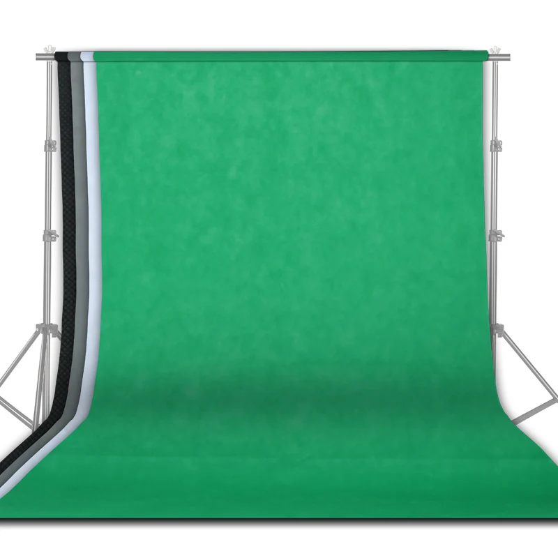 Фон для фотосъемки 4 шт. 1 6x3 м зеленый экран Chroma Key фотостудии нетканый цвета белый
