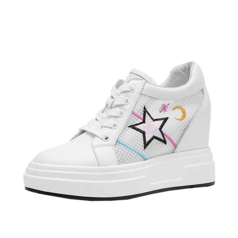 Женская обувь из натуральной кожи с сетчатым верхом на шнуровке сезон весна