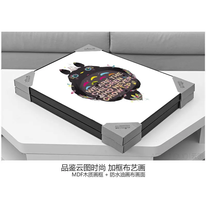 Мультяшная черно-белая Современная декоративная картина минималистичный 40X60 см