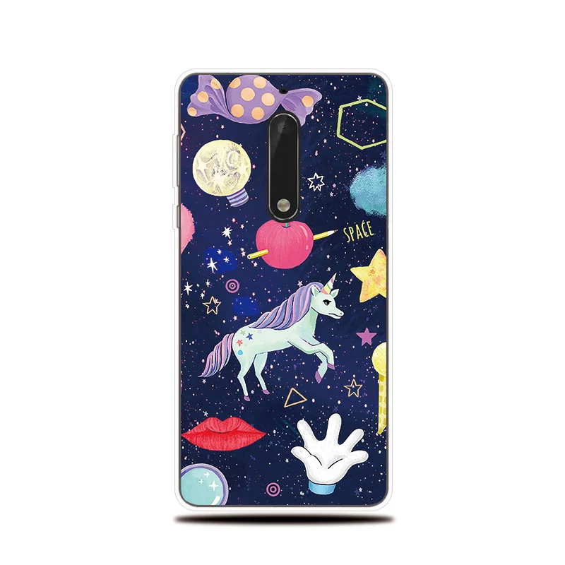 Silicone Phone case For Nokia 2.1 3.1 5.1 6.1 Plus Soft Cover Outer Space Planets Pattern Shell 3 5 6 8 Case |