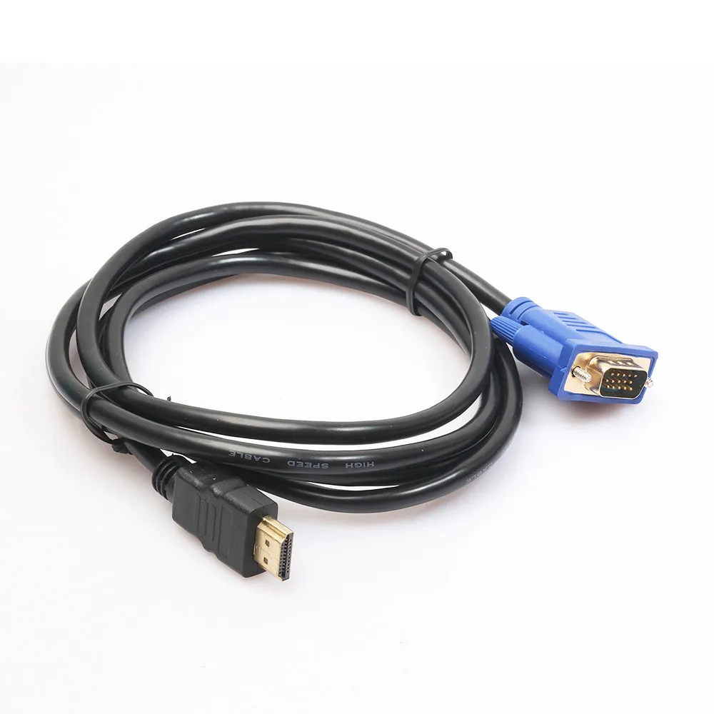 Лучшая цена Full HD 1080P HDMI папа на 15 Pin VGA разъем адаптер конвертер Кабель 1 8 м для HDTV