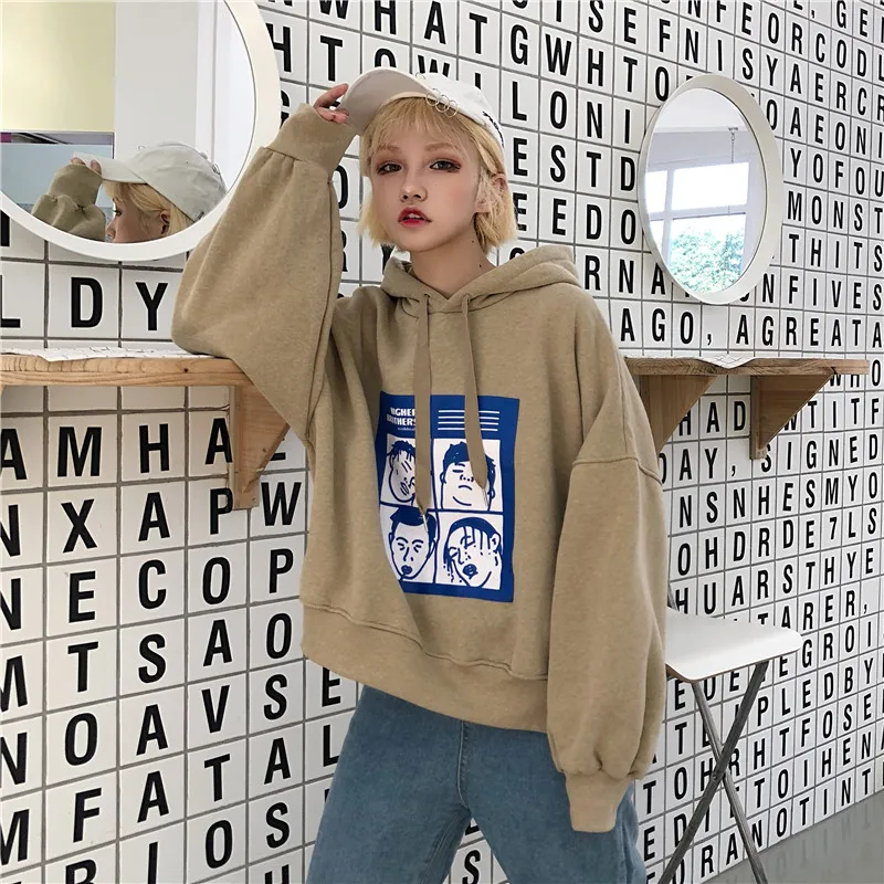 Уличная одежда больших размеров веселое Harajuku женские толстовки с принтом 2019
