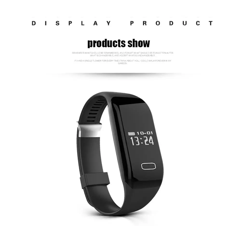 Mocrux Смарт Браслет H3 Smartband IP68 Водонепроницаемый монитор сердечного ритма Фитнес/трекер Smart часы сигнализации вызова