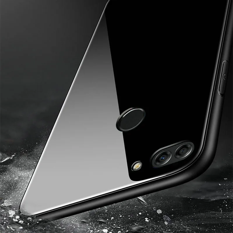 SemgCeKen роскошный оригинальный жесткий стеклянный зеркальный чехол для huawei honor 8 lite