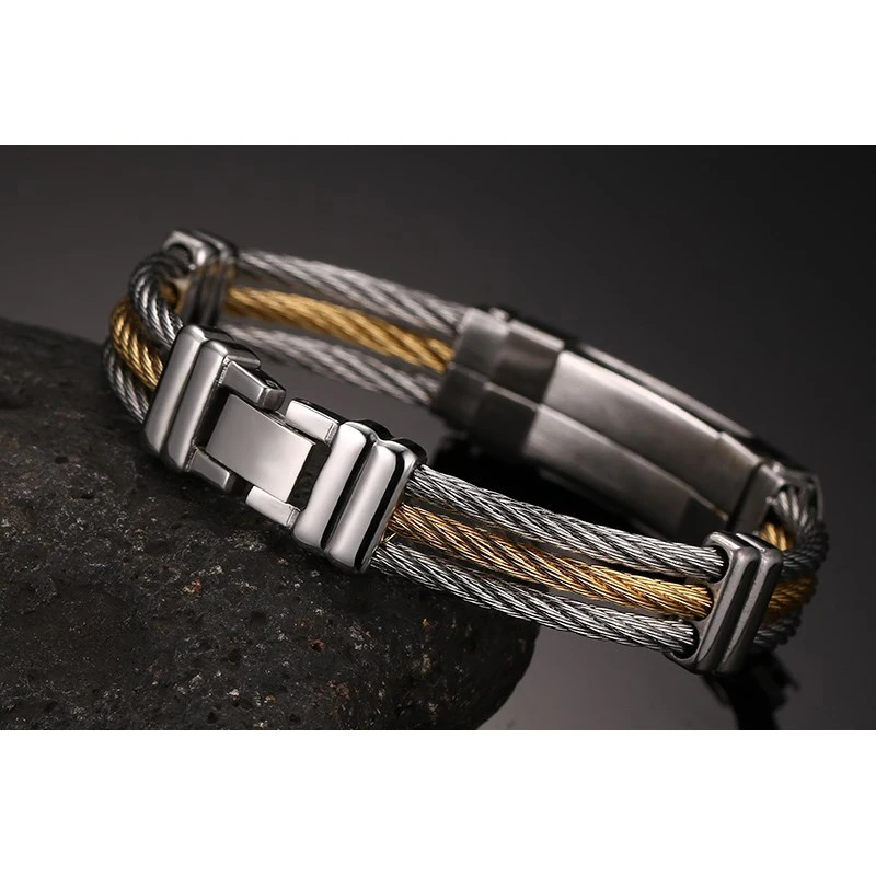 Плетеный браслет из Проволочной пеньковой веревки модный мужской в стиле панк