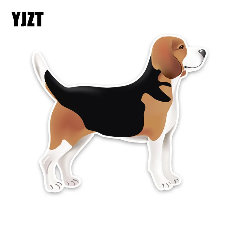 

YJZT 14.3CM*13CM Lovely Animal Dog PVC Car Sticker Decals Car-styling 5-1698