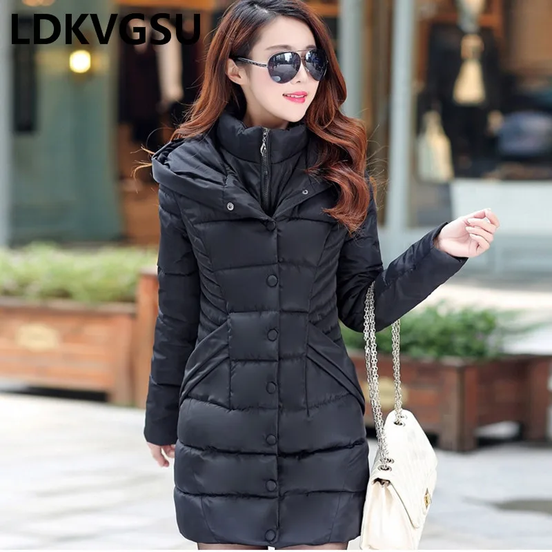Зимняя стеганая куртка Женская парка горячая Распродажа 2018 толстые пуховые