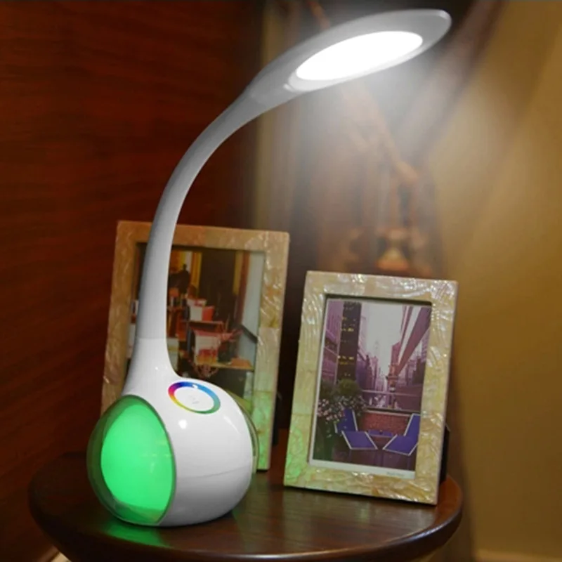 Flexible Led Table Lamp Foldable 7 Color Mood Light Dimmable Night Gooseneck Eye-Care Desk | Освещение