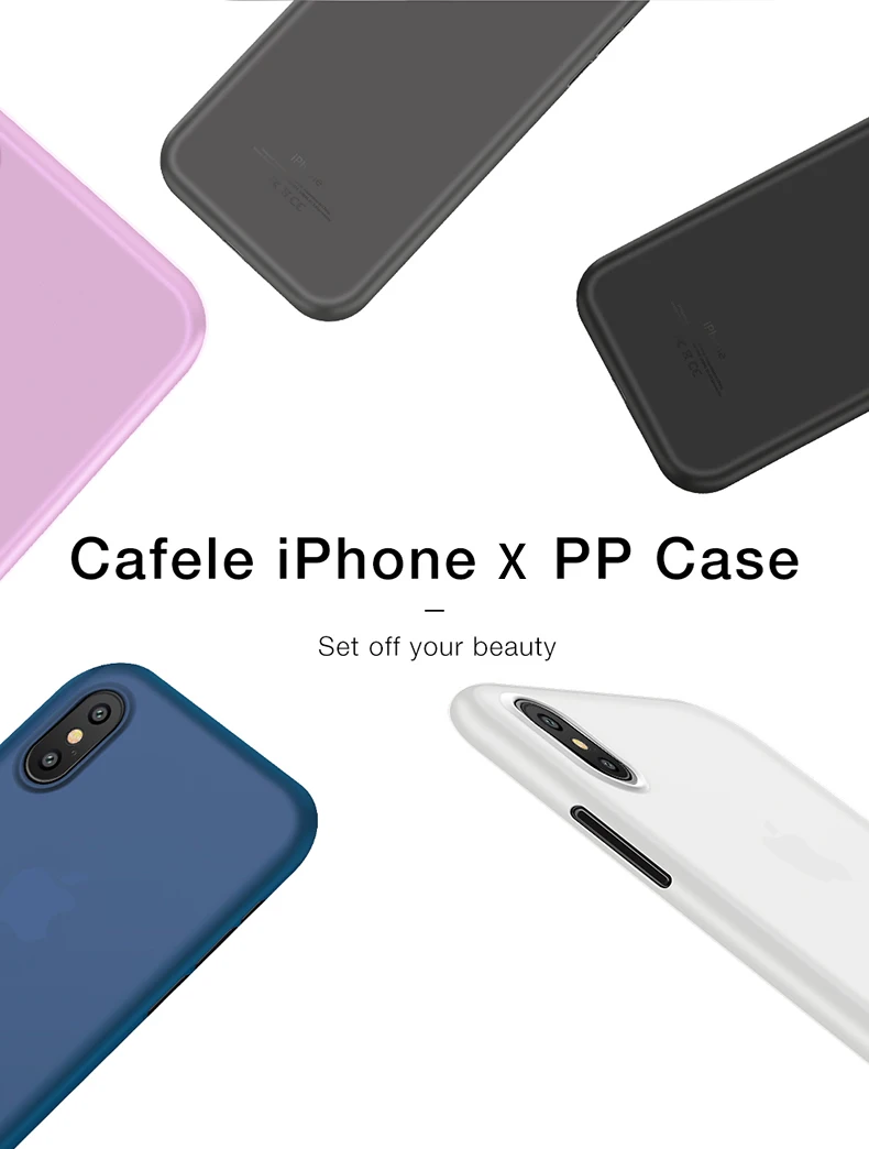 Cafele чехол для телефона для iPhone X ультра тонкий чехол матовый Жесткий PP на iPhone X 10 для телефона Задний защитный чехол s