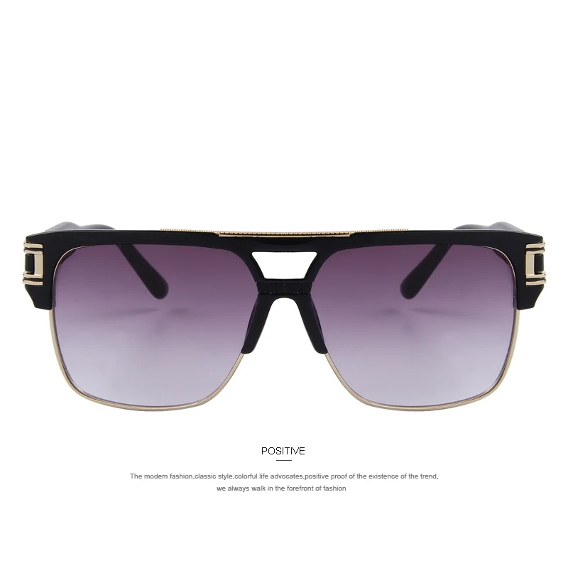 Мужские солнцезащитные очки большие квадратные Винтажные Солнцезащитные для