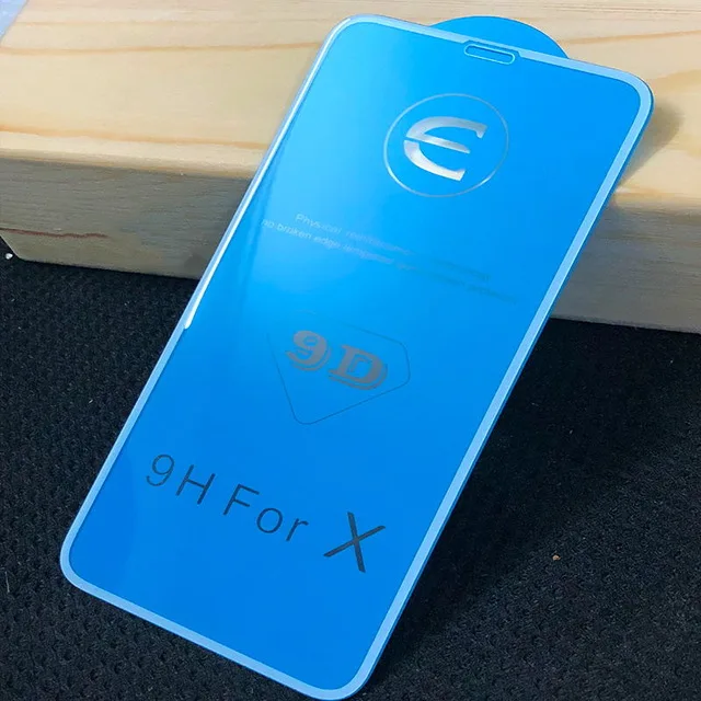 9D полное покрытие краев закаленное стекло для iPhone 8 7 6S X S Plus Защитное XS Защитная