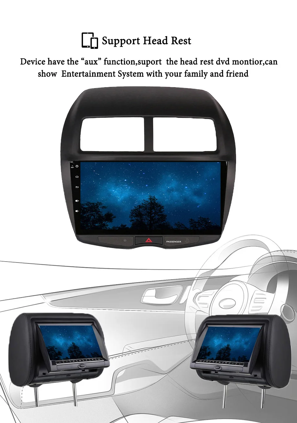 4 Гб+ 64 ГБ android 9,0 автомобильный dvd для Mitsubishi ASX 2010 2011 2012 радио gps-навигатор Видео Стерео мультимедийный плеер 8 ядерный ips экран