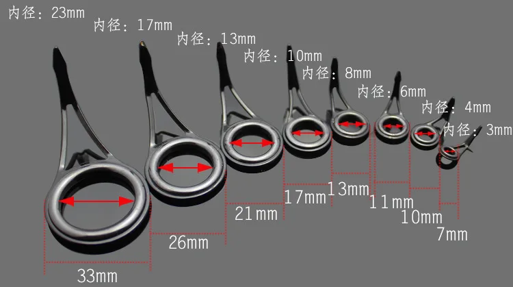 75 шт., 8 размеров, рыболовные удочки, направляющие наконечники, Ремонтный комплект, одинарная линия, кольца для глаз, Аксессуары для рыбалки, рыболовные снасти H150181D