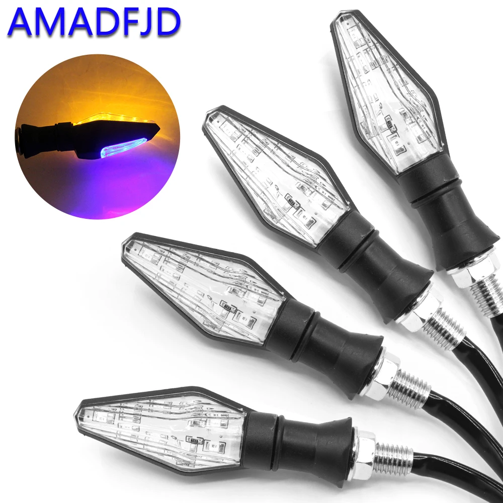 AMADFJD 4 шт. поворотов мотоцикл светодиодные мигалка Мотоцикл Flasher света DRL