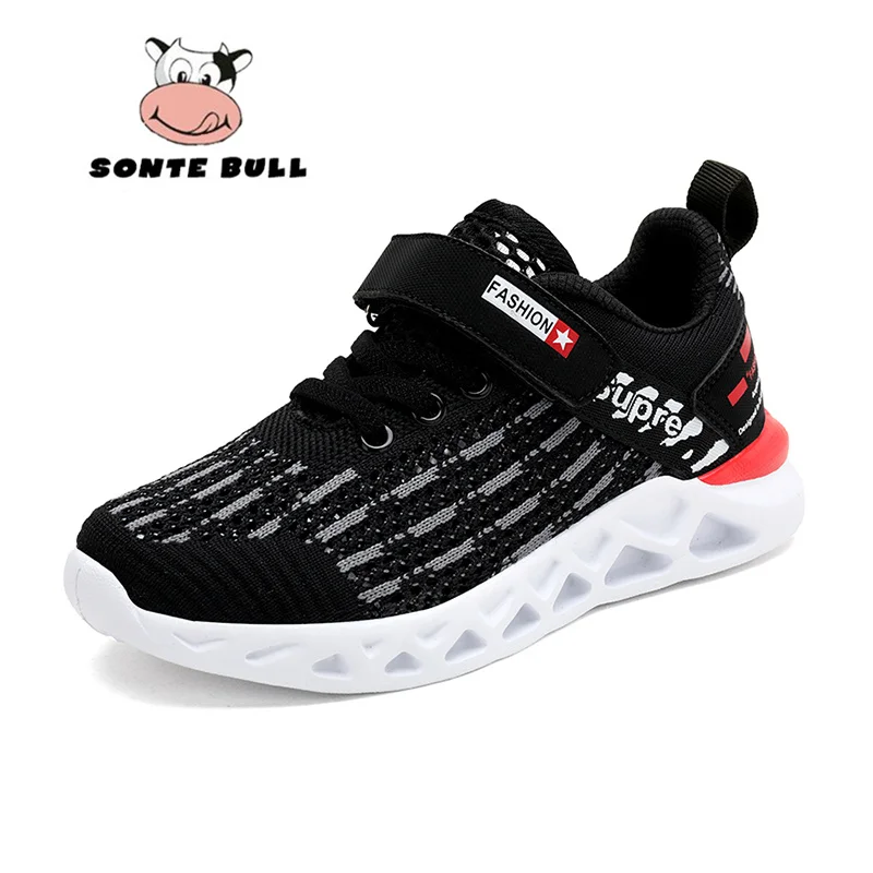 Модная Повседневная Уличная обувь для мальчиков мягкая Нескользящая детская