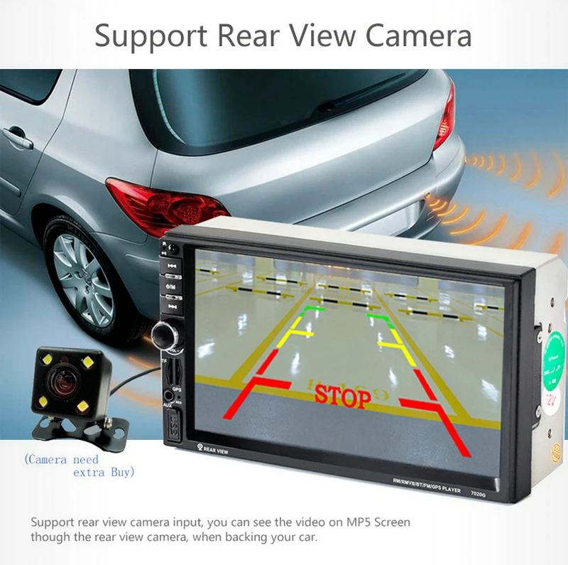 Автомагнитола 2 Din 5 шт./лот 7020 ГГц 7 дюймов mp5-плеер Bluetooth звонки GPS-навигация