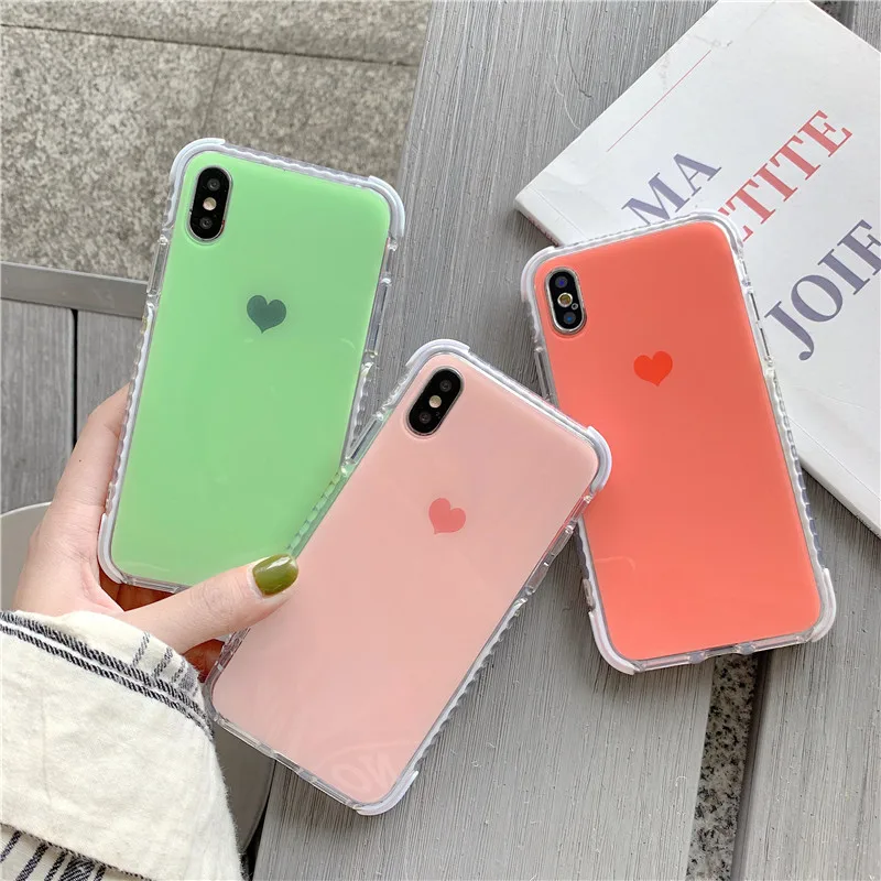 Милая любовь задняя крышка с принтом сердца для iPhone X, XR, XS, MAX10, 6, 6S Plus, мягкий ТПУ противоударный чехол, чехол для iPhone 7, 8 Plus