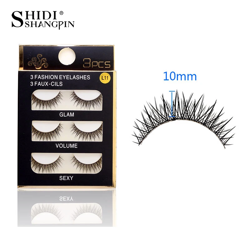 3 пары ресниц ручной работы накладные ресницы для наращивания макияжа Накладные