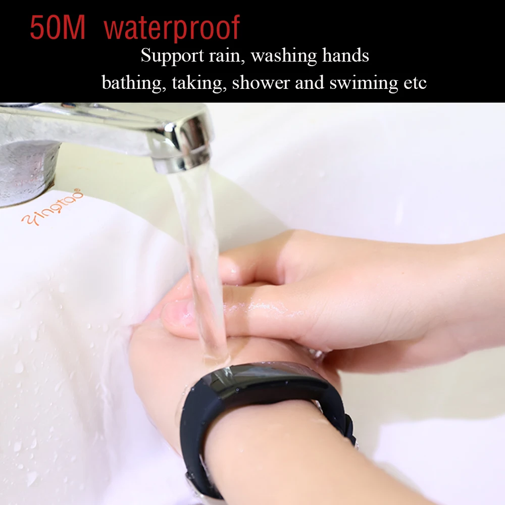 IP68 Плавание Smart запястье Водонепроницаемый браслет Часы сердечного ритма