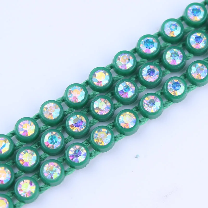 Белая лента для волос Taidian ss8 со стеклянной шляпой AB аксессуары изготовления