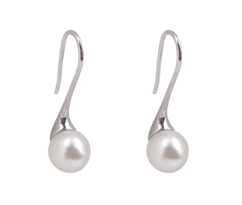 

5 Pairs of Fashion Real Pearl Hook Earrings #91854