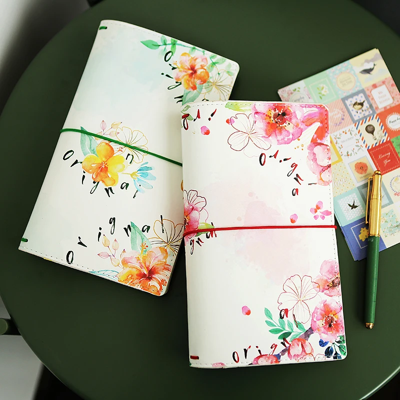 K & KBOOK 2018 Новый Kawaii цветочный ноутбук A6 дорожный блокнот дневник журнал кожаный