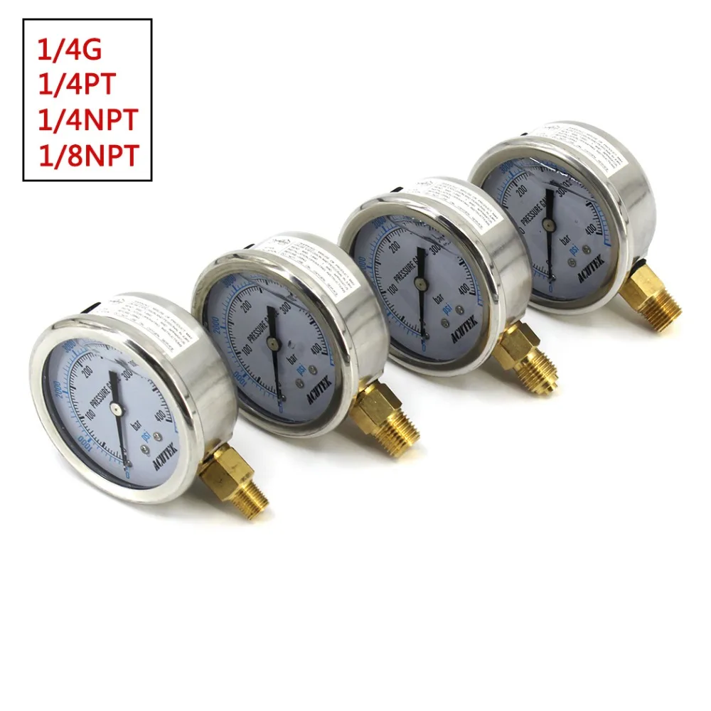 PCP Пейнтбольная воздушная сила высокого давления манометры заполненные маслом