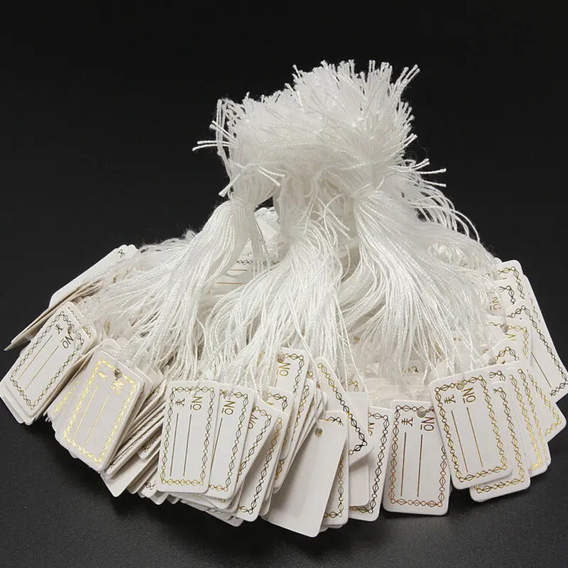 100 шт./лот серебряное золото сделай сам этикетка бумага пустые ценовые бирки