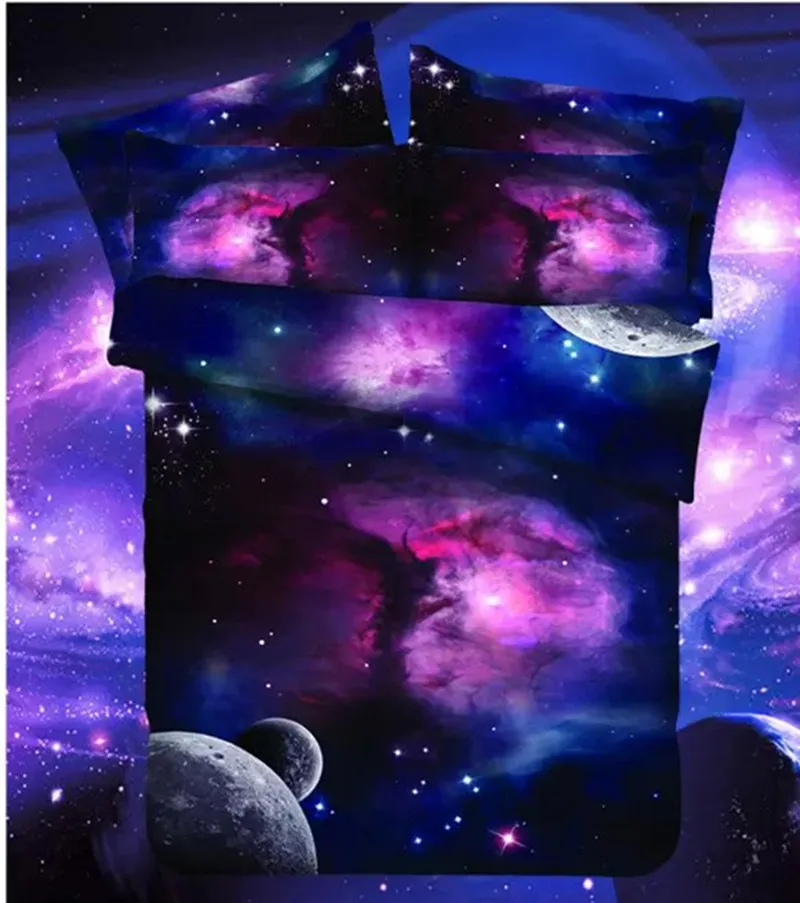 Solstice домашний текстиль 3D внешняя Вселенная пространство 4 шт постельные
