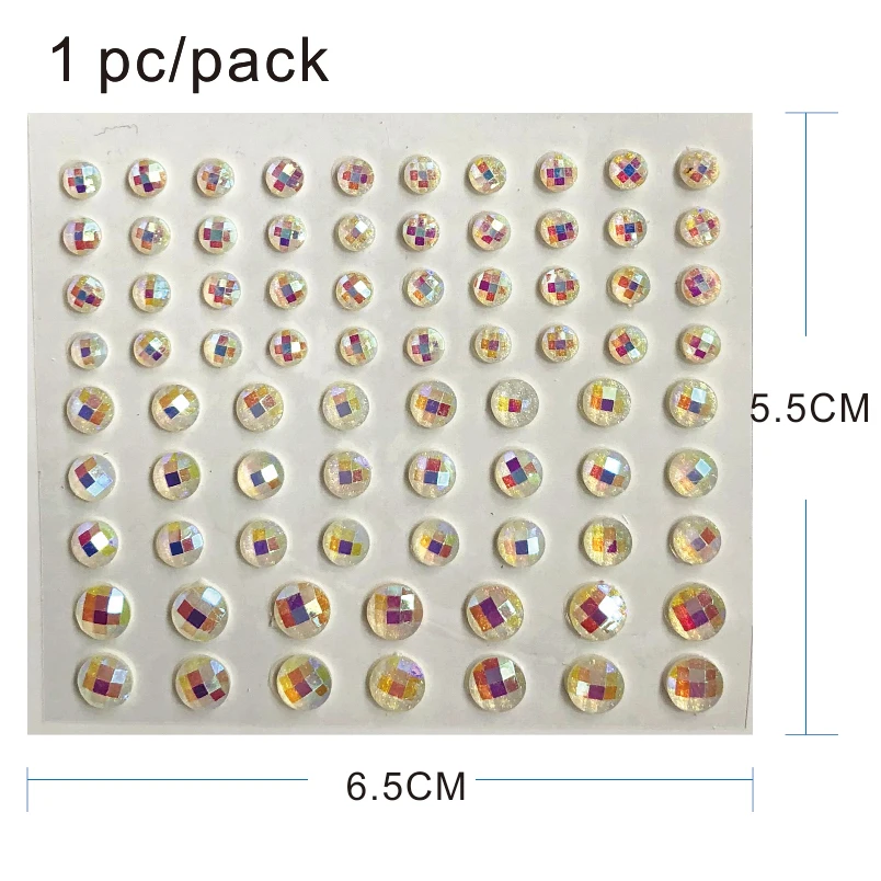 RG13 Весна Цвет круглый блестящий полимерная палочка на круг глаз Jewels Стикеры