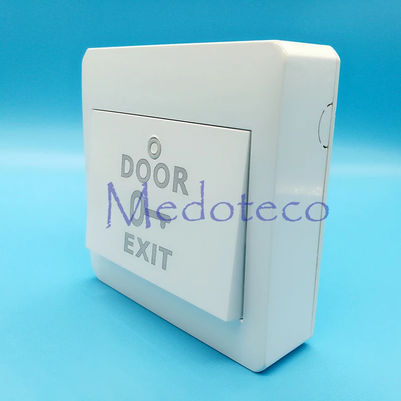 

whole sale Door Access Exit Button NO/COM 86*86mm White Plastic Exit Push Release Button Switch For Door Access Control System