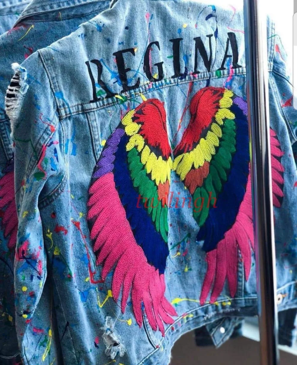 1 пара Кружевная аппликация с вышивкой в виде крыльев|Заплатки| |