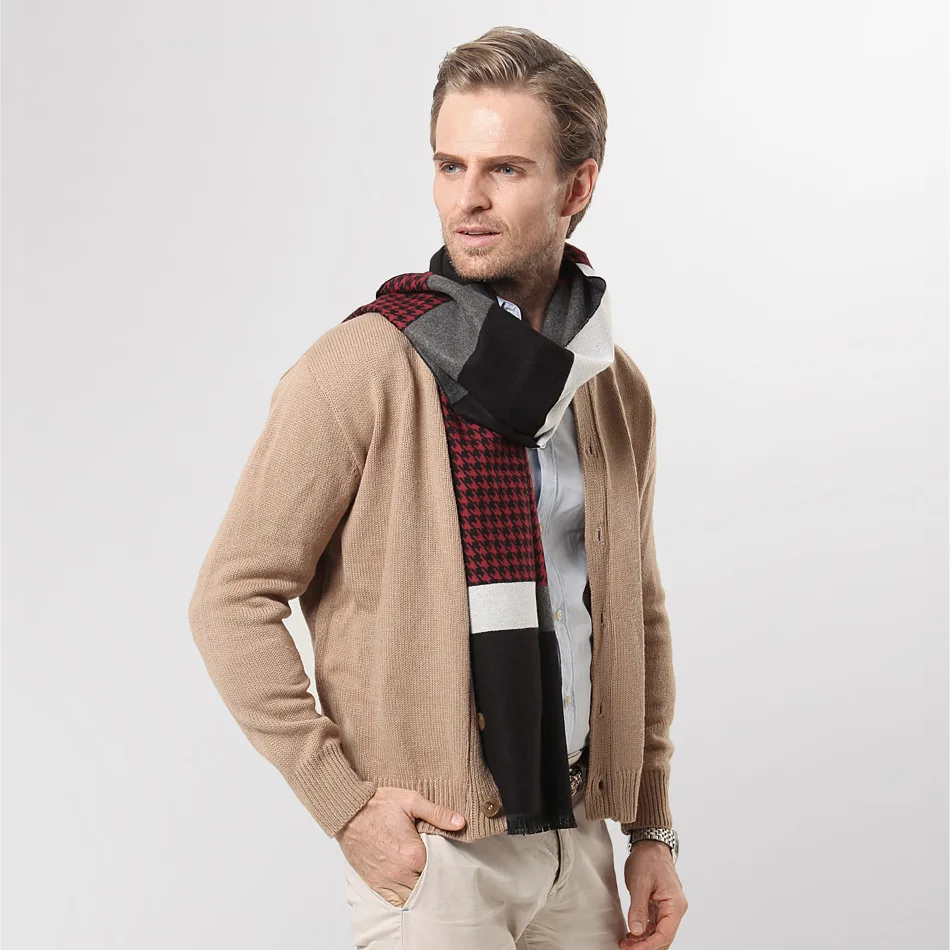 ideacherry 2017 Winter Warm Men Scarf Imitation Cashmere Brand Scarves Lattice Stripes Shawls Cotton Wraps | Аксессуары для одежды
