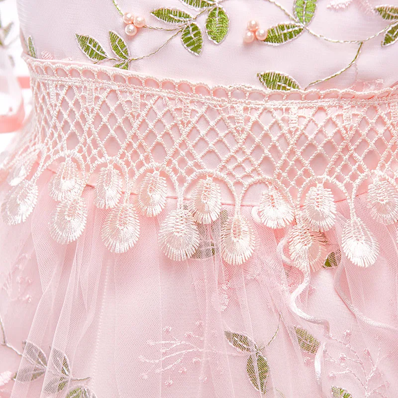 Детское платье с цветочной вышивкой для девочек на вечеринку свадьбу 2018 | Детская